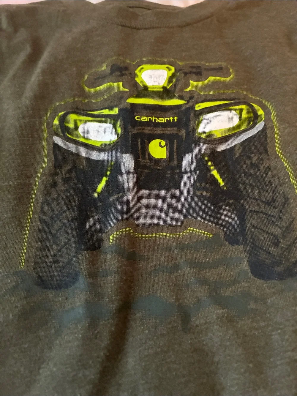 Carhartt Olive Green Boys' ATV Graphic Long Sleeve Tee 2T